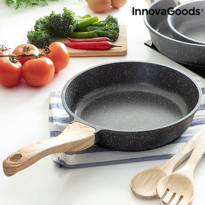 Non-Stick Aluminum Frying Pan With Heat-Resistant Handle And Easy To Clean Surface