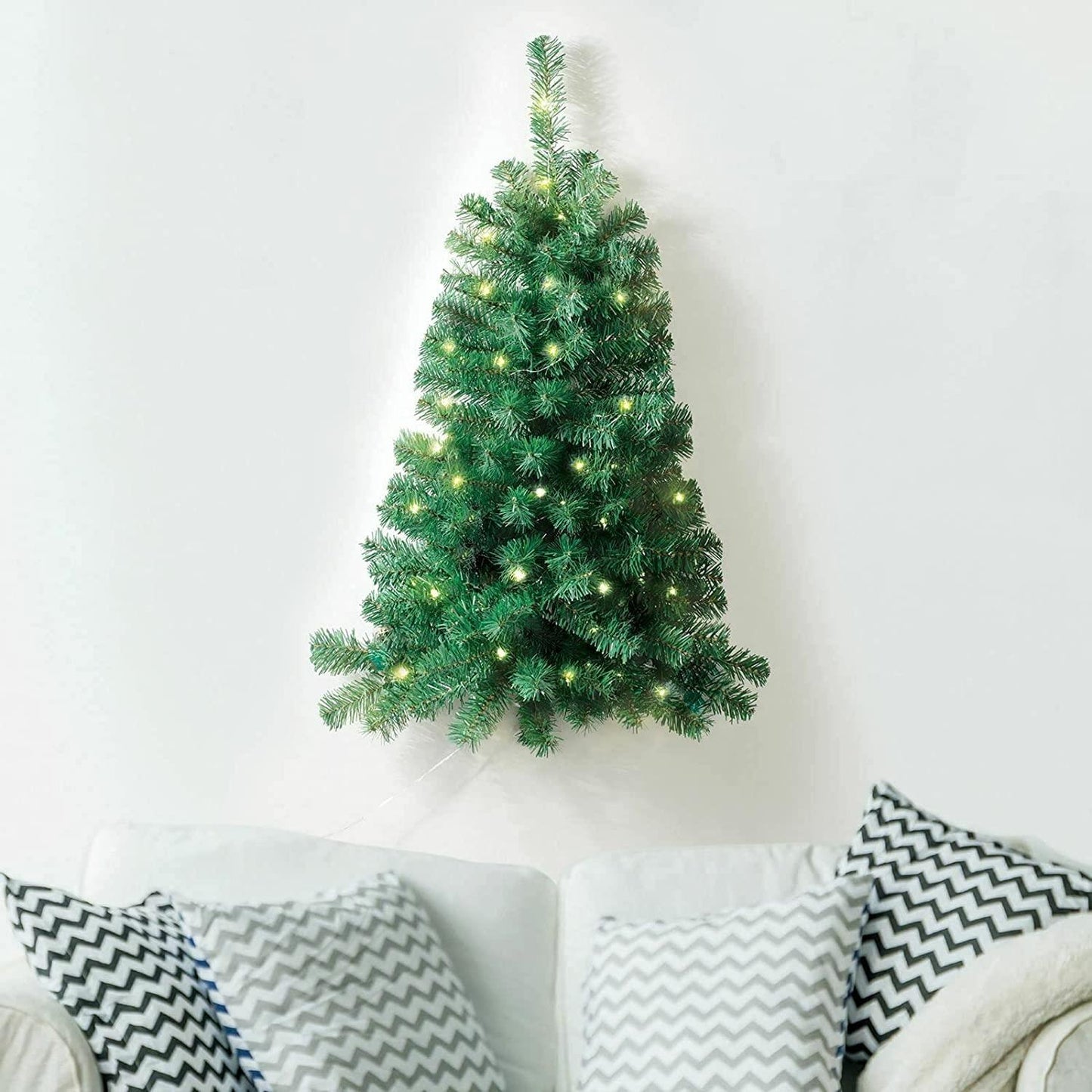 Decorate Your Wall With This Pre-Lit Christmas Tree